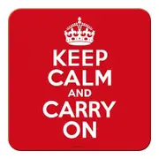 Keep Calm & Carry On Coaster Set of 4 Nostalgic Art