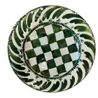 MIKASA Checkered Melamine Salad Plates 9" Set of 4 Green & White NEW