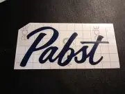 PABST BLUE RIBBON Dark Blue, Vinyl Decal. Appx. 3in. x 6in. 2 PC