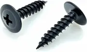 100 Qty #8 x 3/4" Black Phillips Modified Truss Head Wood Screws (BCP1078)