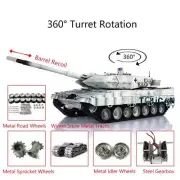 Henglong 1/16 7.0 Snow Leopard2A6 RC Tank 3889 Barrel Recoil Metal Track W/ Link