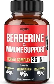 25in1 Berberine Supplement with Ceylon, Ashwagandha, Turmeric, Black Pepper & more - 60 Capsules for 1 Month