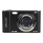 Minolta MND20-BK 16x Digital Zoom 44MP 2.7K Quad HD Digital Camera