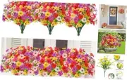 Artificial Spring Flowers Outdoor 12 Bundles Fake Flowers UV Resistant No