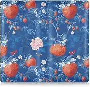 [Amooorous] Fresh Salmonberry Fruit Royal Blue Pu Leather Registration and Insurance Card Holder Auto Truck Comparment Accessories Case for Essential Document, Driver License, Cards, fresh Salmonberry fruit Royal