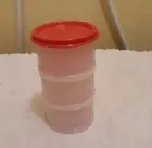TUPPERWARE 3 STACKABLE MINI CHEESECAKE PUDDING MAKERS PRESS OUT BOTTOM BNIP