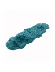 [Naturally Sheepskins] Long Wool Sheepskin Rug Double in Teal