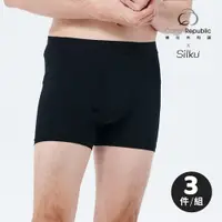 在飛比找PChome24h購物優惠-【棉花共和國】Silku涼感男平面平口褲-3件組(吸濕排汗 