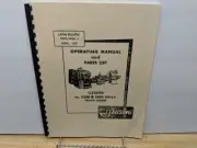 Clausing 5300 / 5400 12” Lathe Service & Parts Manual