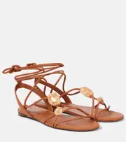 [Zimmermann] Zimmermann Gleam leather sandals AU 7 brown