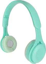 Wireless On-Ear Headphones, V5.0 Bluetooth + Cable Connection Portable Foldable Kids Headset, 88dB Limit for Safer Hearing, Wireless Over Ear Headphone with Memory Card Socket for Boys Girls (Green)