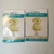 Two “2” Balloon Cake Toppers w/ Tassel (5”) from Walmart Perfect For Graduation!