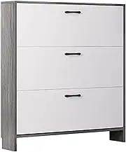 Foret Shoe Cabinet Slim Storage Rack Organiser Wooden Flip Drawer Shelf Cupboard