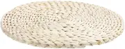 TOYANDONA Yoga Cushion Seat Cushion Sitting Mat Tatami Floor Pillow Round Rattan Placemats Tatami Floor Mat Japanese Hand Woven Seat Rattan Mattress Grass White