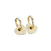 ANYCO Earrings Punk Rock Love Heart Huggies Pendant Women Zircon Gothic Jewelry Gold