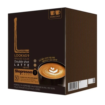 Lookas 9 Signature Double Shot Latte, 14.9g x 50pcs, 1EA