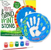 Creative Roots Create Your Own Handprint Stone, Arts and Crafts, Kids Crafts, Craft Kits, Stepping Stones, Craft Kit, Hand Casting Kit, Crafts for Kids, DIY Kits, Art Kits, Hand Mold Kit, Ages 6+ Red