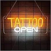 Sign Lamp Neon Sign“Tattoo Open" USB Powered Light For Tattoo Salon Studio Shop Business Logo Bedroom Beer Bar Decor 38cmх15.6cm