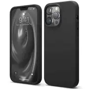 Premium Silicone Phone Case For iPhone 13 Pro Max Shockproof Microfiber Lining - Black
