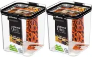 2 Pack Sistema Ultra Tritan Container 920ML Plastic Food Storage