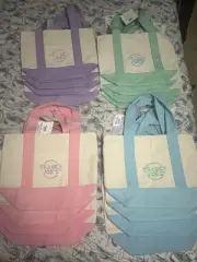 Trader Joe’s Mini Tote Bags Set Of 4 Of Each Color. 16 Total !
