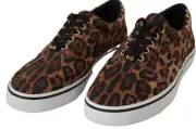 Dolce & Gabbana Brown Leopard Print Low Top Sneakers Shoes Size 7