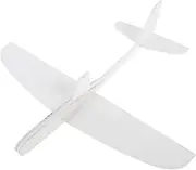 MUSISALY Airplane Glider Plane White Foam Glider Foam Airplane Unfinished Paintable Plane Model Outdoor Flying White Epp