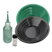 Sluice Monkey 12" Green & Black Gold Pan Panning Kit with 4oz Sniffer & Vial