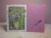 Carol's Rose Garden - Sympathy card - A Vase of Beautiful Flowers on front