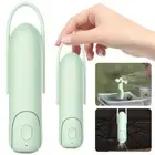 Handheld Fan Rechargeable 3 Speeds Mini Fan with Power Bank Flashlight (Green)