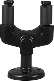 Mikinona Detachable Guitar Hanger Wall Mount with Auto Locking Grip Black Base for Secure Storage of Electric Acoustic Bass Guitars Easy Installation with Screw
