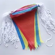 Party Decor 50/60pc Colorful Flags 30/40 Meters Handmade Fabric Bunting Flags Birthday Wedding Festival Pennant String Banner Buntings Decor (Color : 50pcs)