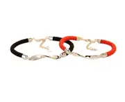 C38 2PCS Mobius Ring Couple Bracelet Silver Valentine Days Jewelry Commemorative Gift for Wedding Lover Boyfriend Girlfriend