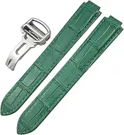 [MGTCAR] Genuine Leather Watchband 14mm 16mm 18mm 20mm 22mm For Ballon Bleu De Cartier Convex Type Colorful Calfskin Watch Strap