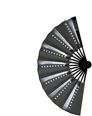 [Generic] Light Up Folding Hand Fan - Cosplay Props Fan,Cosplay Performance Props for Dancing Wedding Party, Hot Weather Cooling Tools