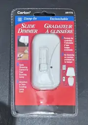 Carlon AR170 Clamp-On Lamp Slide Dimmer - White