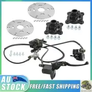 Front Hydraulic Twin Brake Caliper Brake Disc Hub For DIY Go Kart ATV Quad Buggy