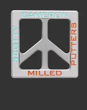 Scotty Cameron Coin - Peace Sign - Large Square - Scotty Blue/Neon Orange