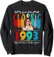 [X.Style] Diana Name Mom Womens Born in 1993 Mother's Day Sweatshirt ds955 Sweater (L) Black