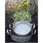 New Rustic Farmhouse SET 2 BEE HIVE HONEY COMB TRAY WITH HANDLES Metal Basket