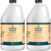 3% Hydrogen Peroxide Solution - 2 Gallons (Just Food-Grade H2O2 & Water!) - Ecofriendly Natural Cleaning Solution for Kitchen, Bath, Laundry, and More - HDPE Jug with Child-Safe Cap Made in USA