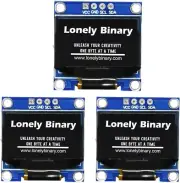 3- Pack Presoldered White 0.96 Inch I2C IIC SSD1306 OLED Display Module - Monoch