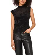Vince Camuto Sleeveless Mock Neck Top
