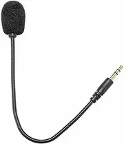 Ymhapp Black Headset Microphone Adjustable 360 Degrees Bendable Jack Headphone Controller Combined 3.5mm Game Gaming Mic to Mic Headsets Accessories