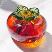 Persimmon Glass Paperweight Glass Antique