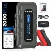 TOPDON VS2000PLUS Jump Starter 2000A Peak Car Starter SuperSafe 12V Battery Test