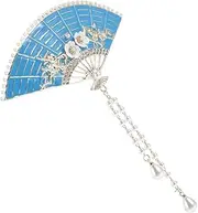 Beaupretty Elegant Fan-shaped Hair Clip Tassel Chinese Style Aesthetic Hair Accessory for Prom Weddings and Parties Lightweight Spring Clamp for Stylish Accessories