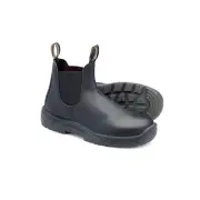 179-080 Steel Toe Slip-On Elastic Side Boots w/ Kick Guard, Black, AU size 8.5,