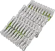 OKUMEYR 60pcs Windproof Quilt Clamps Garden Clips for Clothes Socks Towels Sheets Stainless Steel Home Office Fixing Clips