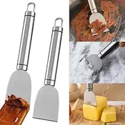 2 Pack Stainless Steel Blade Slant Edge Grill Scraper for Food Service, Cleaning Supplies, Barbecue Cooking